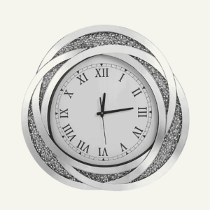 Reloj de Pared “Orbita di Cristallo” – Diseño Circular Espejado 50cm