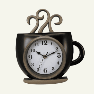 Reloj de Pared Decorativo “Tazza Time” – Diseño Taza de Café 25,4x4,4x23,4cm